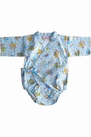 Merkloos Lucky Wang NY Meisjes Kimono Onepiece met dieren ls - LW101
