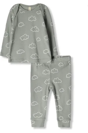 Quincy Mae Long Sleeve Tee And Legging Set Rompers Unisex -