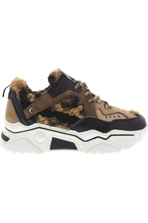DWRS Dames Sneakers Pluto Teddy Leopard Black/cogn