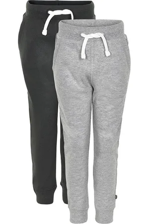 Minymo Joggingbroek Jongens Katoen /zwart 2-delig Mt 80