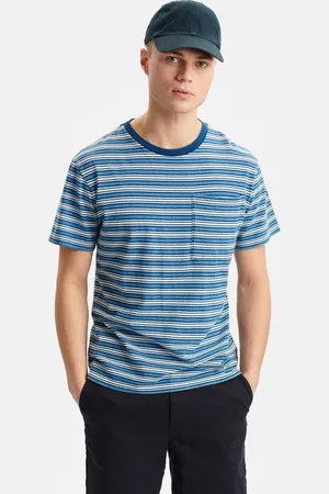 Anerkjendt Akkikki Blue Stripe Tee Polo