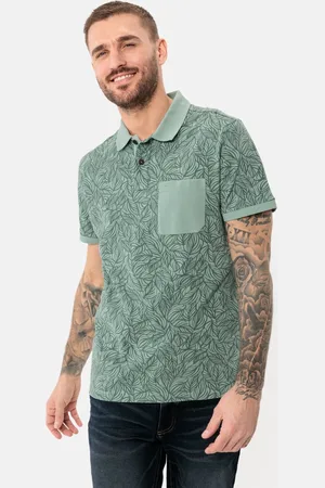 Camel Active Piqué poloshirt met all-over bloemenprint
