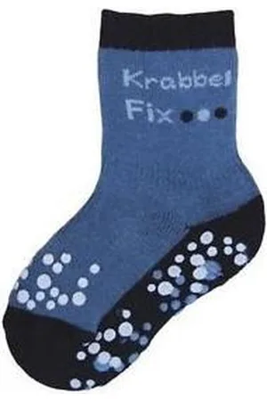 Ewers Anti-slip sokken krabbelfix - marine - maat 17-18