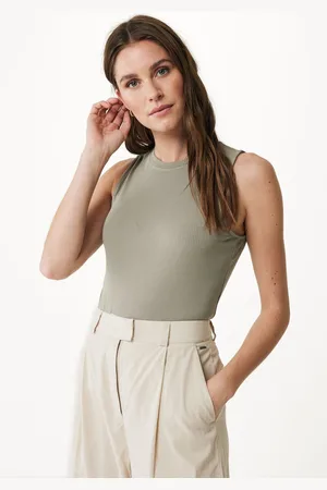Mexx Rib Top Olijf Groen