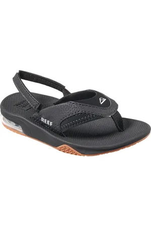 Reef Little Fanning Jongens Slippers - Black/Silver