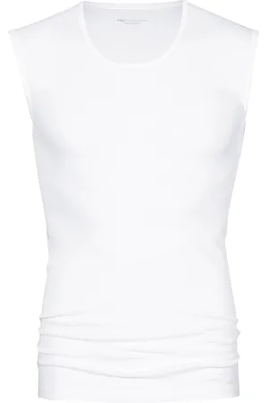 Mey Mouwloos Shirt Casual Cotton Heren 49001 101 weiss 6/L