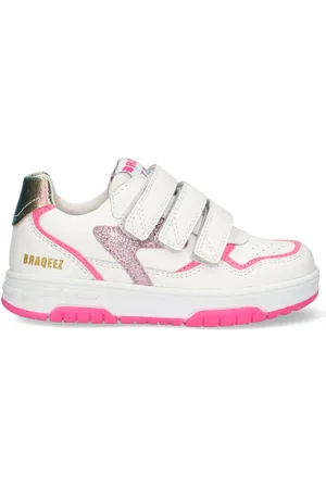 Braqeez 424251-500 Meisjes Lage Sneakers - - Leer - Klittenband