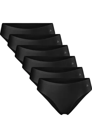DANISH ENDURANCE Naadloze Bikini Slips voor Dames- Sporten & Iedere dag- 6-pack- Zwart- S