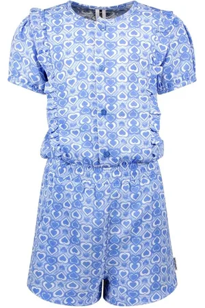 B.Nosy Meisjes jumpsuit - Puck - Poetic hart AOP