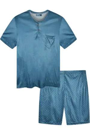 Merkloos Heren Katoenen Pyjama 979 Shortama M