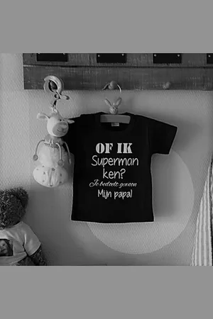 Merkloos Shirtje tekst Of ik superman ken? Je bedoelt gewoon mijn papa! | korte mouw | | maat 68 |cadeau eerste vaderdag mooiste Babyshirt Kindershirt shirt tekst baby kind cadeautje liefste lief beste held leukste mijn is de allerbeste allerliefste