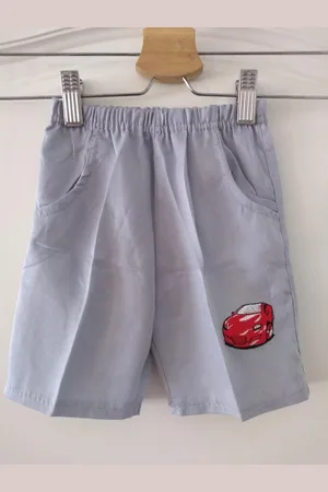 Merkloos Grijze korte broek voor jongens maat