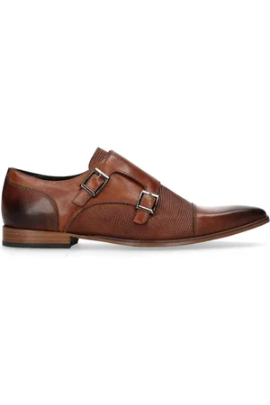 Black Label Heren - Bruine leren gespschoenen