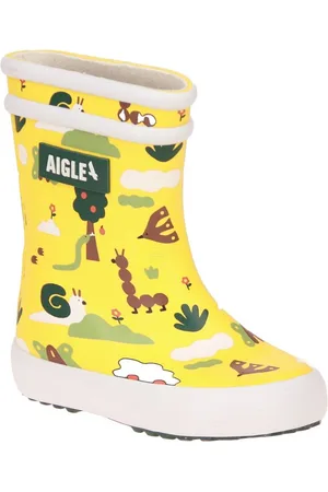 Aigle Babyflac Gele Rubberlaars Animaux