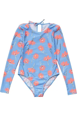 Snapper Rock UV Zwempak voor meisjes - Lange mouw - Beach Bloom - - maat 2 (76-88cm)