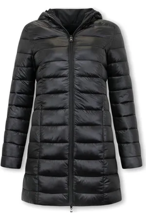 Matogla Puffer Jas Dames - Lange Winterjas Dames met Capuchon - Slim Fit - 2161 - Zwarte jas