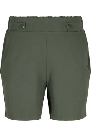 Zizzi CAELLIE, SHORTS Dames Broek - Green