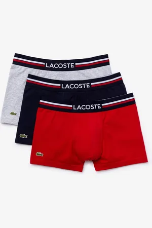 Lacoste Iconic Heren Boxershorts 3-Pack Rood/Blauw/Grijs