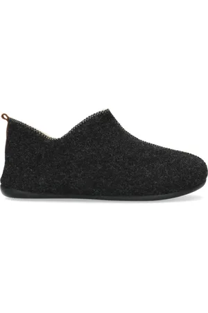 Manfield Heren - Donkergrijze pantoffels