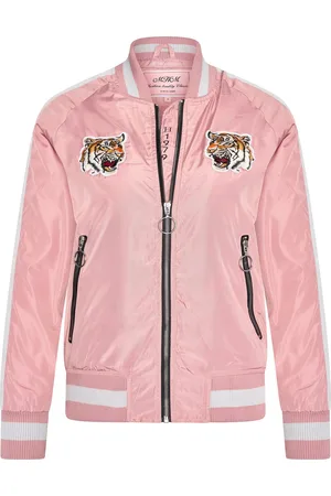 Subprime MHM Fashion - Kinderjas maat S zomer Bomber Jacket Tiger Heads Zwart