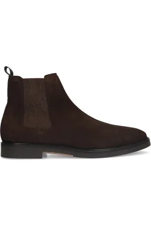 Manfield Heren - Bruine suède chelsea boots
