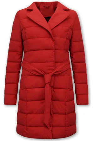 Gentile Bellini Puffer Jas Dames Lang - Winterjas Dames Lang - 7920 - Rode Jas