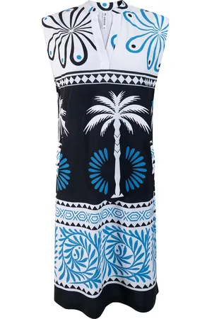ZOSO Jurk Larissa Print Dress 243 0000/0100 Black/cobalt Dames