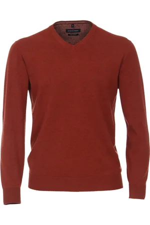 Casa Moda Pullover V-Hals Oranje - Heren