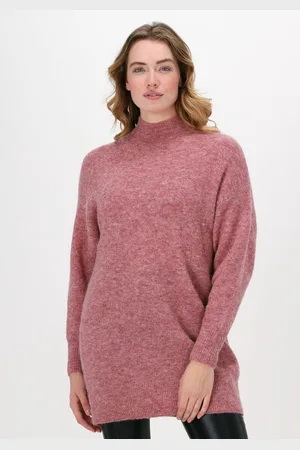 Object Object Nete High Neck Tunic Truien & vesten Dames - Sweater - Hoodie - Vest- Roze