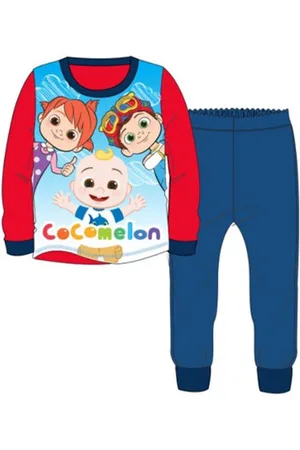 Merkloos Cocomelon pyjama - rood met blauw - Coco Melon pyama - maat 80/86