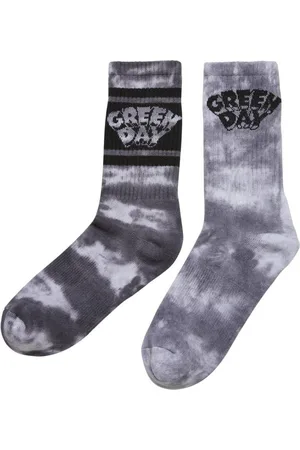 Merchcode Green Day - Green Day Tie Die 2-Pack Sokken - 35/38 - /Wit