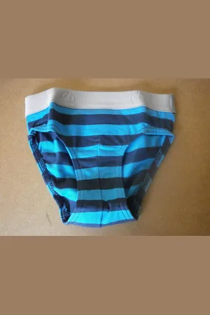 Petit Bateau Onderbroek - Slip - Streep blauw - 8jaar 126