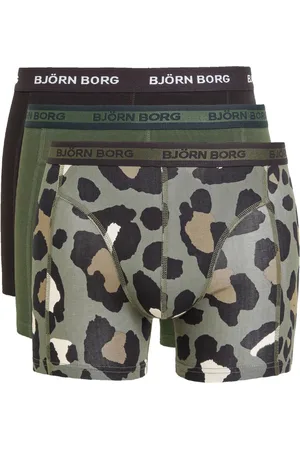 Björn Borg Heren Boxershorts 3-Pack – Zwart, Groen & Camouflageprint maat S Mannen