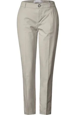 Street one QR Chino peach - Dames Broek - dolomite stone