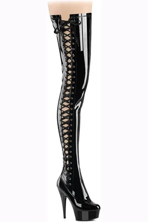 Pleaser DELIGHT-4050 Plateau overknee Laarzen - US 14 - 45 Shoes