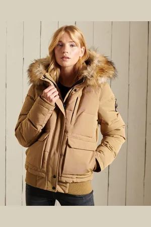 Superdry Everest Bomberjack Beige S Vrouw