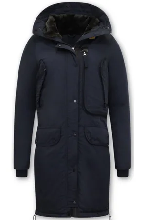 Gentile Bellini Winterjas Dames - Dames Jas - Winterjas Dames Gewatteerd - Dames Winterjas Parka - 8836 - Blauwe Jas