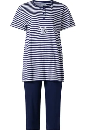 Cocodream Cocodream dames set 3/4 broek - maat S - Streep love - marine