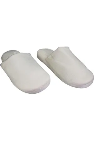 Merkloos Model laag pantoffels velvet look -