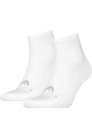 Head 2-paar sport quarter sokken Unisex katoen - Witte elastisch katoenen sokken - Sneldrogend - 46