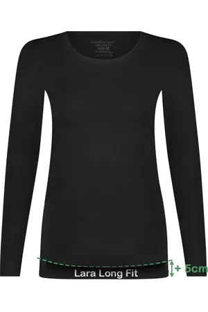 Bamboo Basics Comfortabel & Zijdezacht Lara - Bamboe T-Shirts (Multipack 2 stuks) Dames - Lange Mouwen - Long Fit - - XL