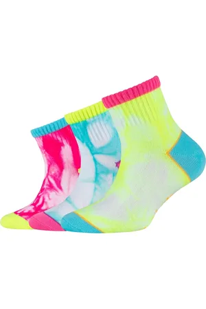 Skechers 3PPK Girls Casual Fancy Tie Die Socks SK41076-1001, voor meisje, , Sokken, maat: 31-34