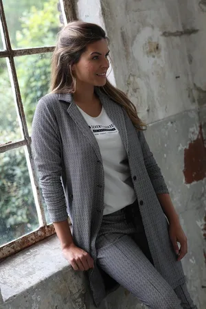 ZOSO Blazer Madeline 216 Navy Off White 0008 0005 Dames