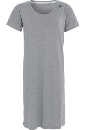 Knit Factory Lily Jurk - Dames midi-jurk met ronde hals - Rechte jurk - Korte mouwen - Jurk voor het voorjaar en de zomer - - L