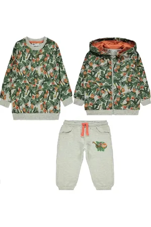 Civil Jungle dieren driedelige set - Sweater, broek & vest jongens