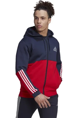 adidas Essentials colorblock fleece hoodie in de kleur .