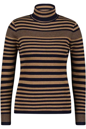 Red Button Trui Roll Neck Fancy Stripe Srb4068 / Navy Dames