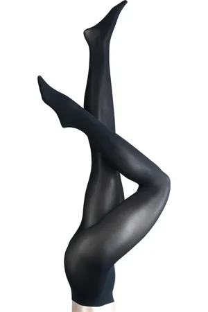 Falke Pure Matt dun fijn versterkt zacht zonder motief effen mat elegant comfortabel Half Ondoorzichtig 50 Denier Blauw Dames panty