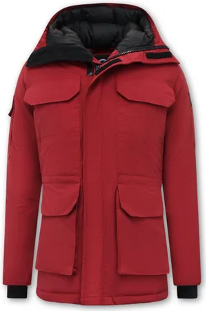 Beluomo Halflange Mannen Winterjas met Capuchon -7503