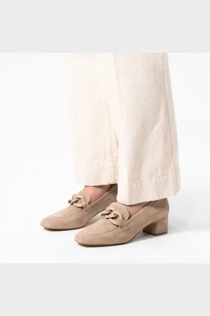 Manfield Dames - suède pumps met ketting